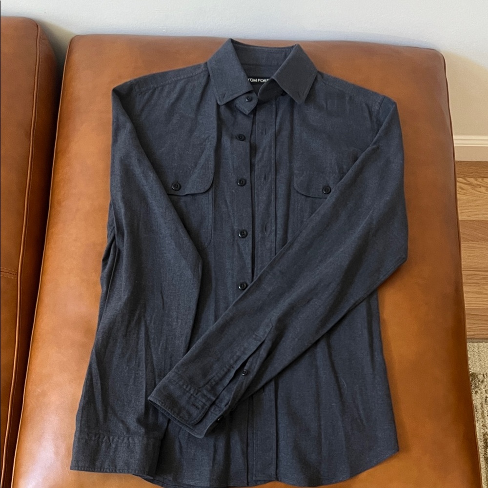Tom Ford Charcoal Button-Up Shirt